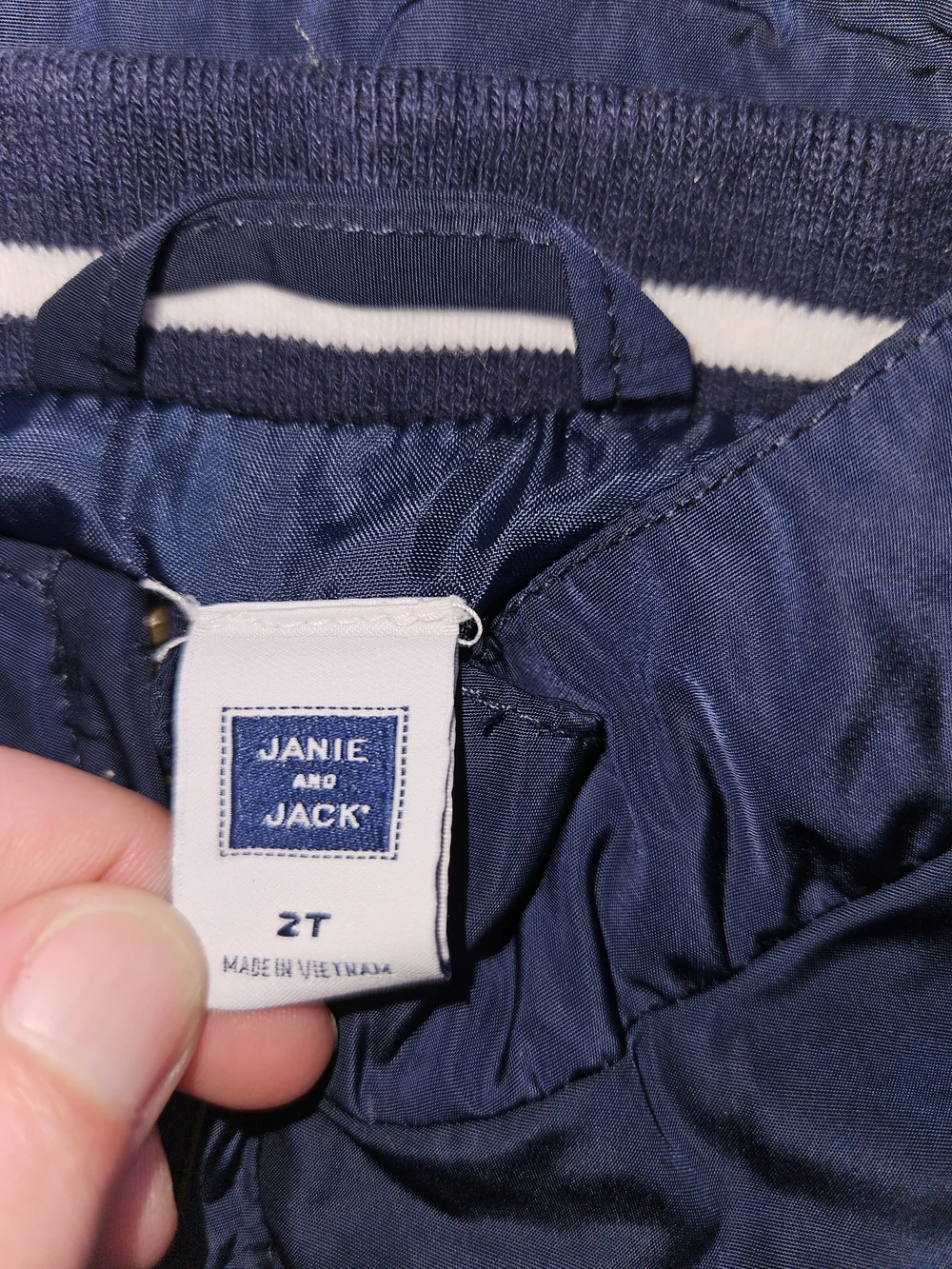 Janie and Jack Dark Navy Puffer Bomber Jacket